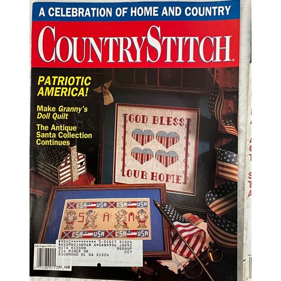 Vintage Country Stitch Cross-Stitch Magazine Collection 1991 Set of 5 - Picture 2 of 7